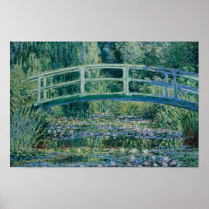 Affiche Claude Monet - Water Lilies et pont japonais