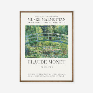Affiche Claude Monet Water Lilies Japanese Footbridge Pond