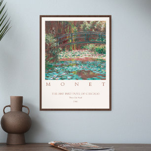 Affiche Claude Monet Water Lily Pond peinture Vintage