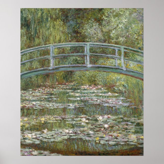 Affiche Claude Monet Water Lily Pond (pont japonais) (Devant)