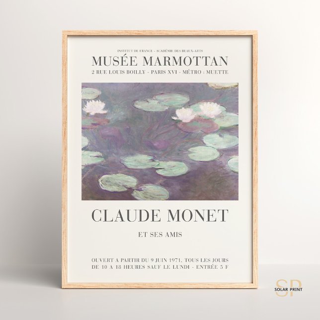 Affiche Claude Monet Water Lys Pink Art Imprimer (Créateur téléchargé)