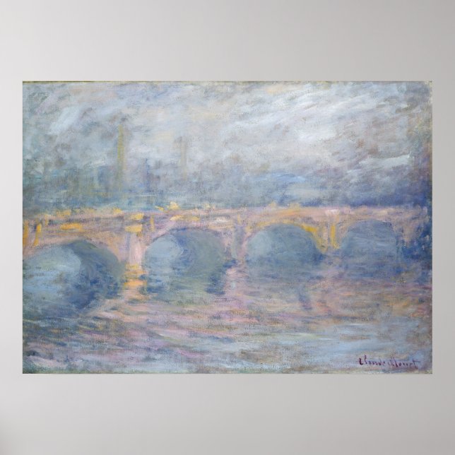 Affiche Claude Monet | Waterloo Bridge, London, at Sunset (Devant)