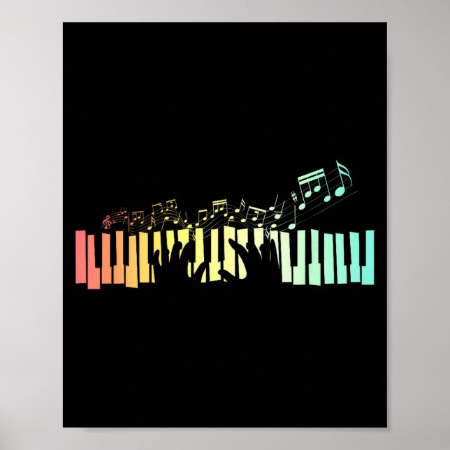 Affiche Claviers Anist Notes de Musique Ano  (Devant)