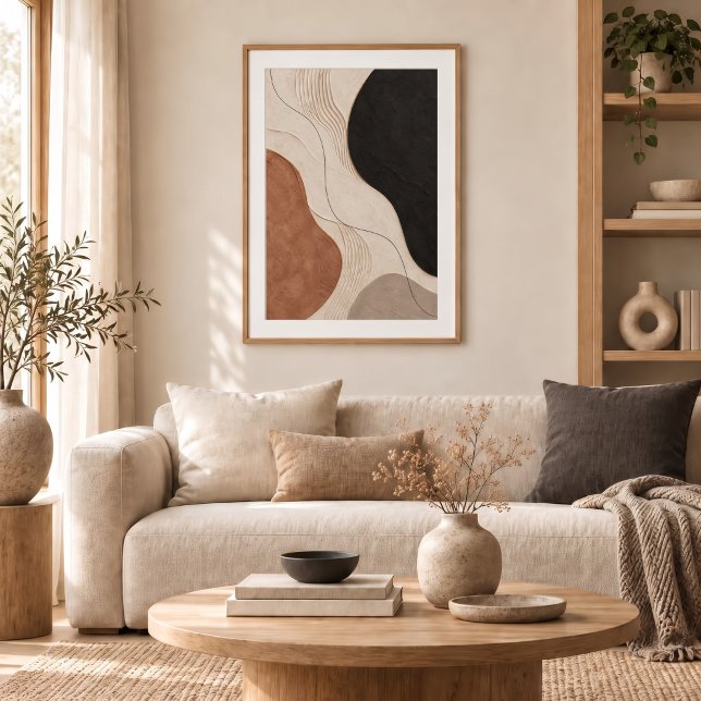 Affiche Clay Resonance | Minimal Abstract Plaster Art Prin (Créateur téléchargé)