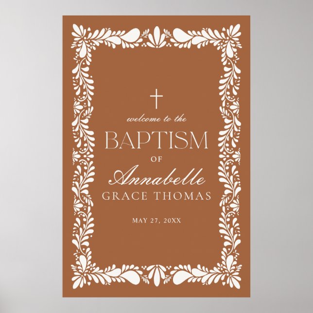 Affiche Clay Talavera Carrelage Espagne Fiesta Baptême Bie (Devant)