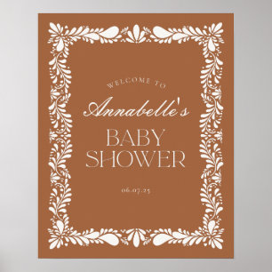 Affiche Clay Talavera Carrelage Fiesta Baby shower Bienven