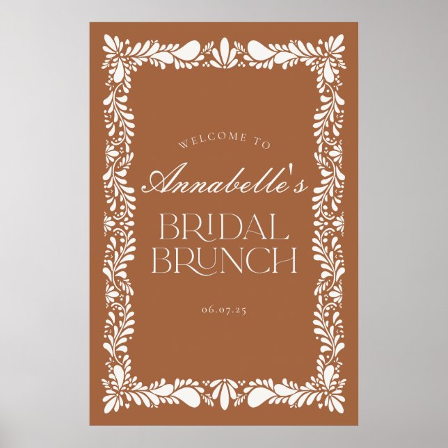Affiche Clay Talavera Carrelage Fiesta Bridal Brunch Bienv (Devant)