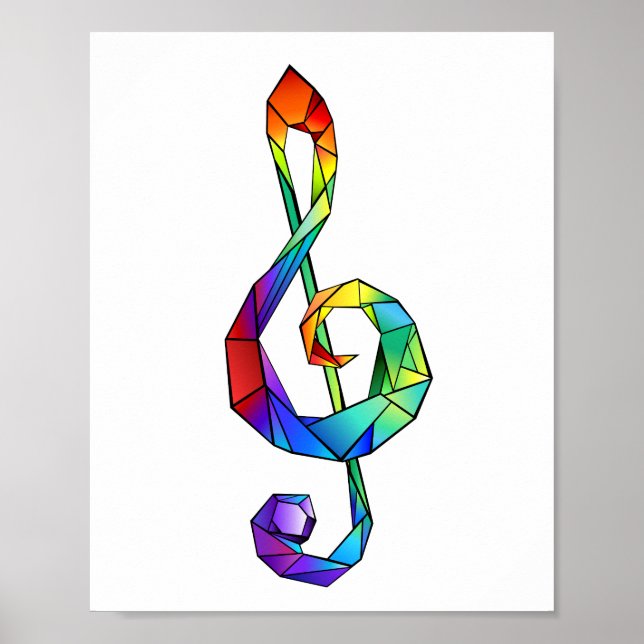 Affiche Clé de la musique arc-en-ciel (Devant)