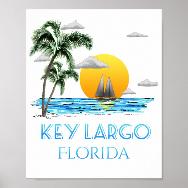 Affiche Clé de voile Largo Florida Keys (Devant)