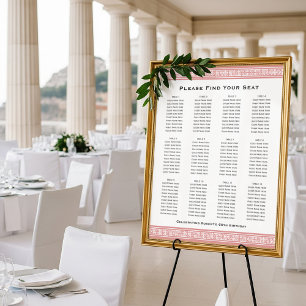 Affiche Clé grecque classique 12 tables Plan d'assise Sign