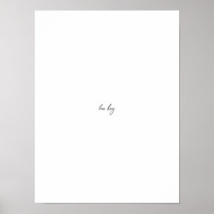 Affiche Clé minimale noire et blanche