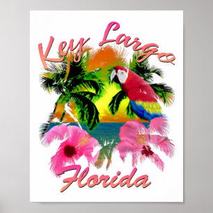 Affiche Clé tropicale Largo Florida Keys