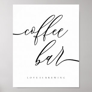 Affiche Clean Coffee Bar amour brasserie Mariage réception
