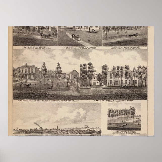 Affiche Clear Lake, Waseca, Minnesota (Devant)