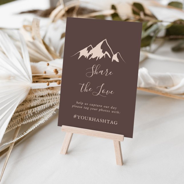 Affiche Clear Mountain Country Partagez le hashtag Amour (Créateur téléchargé)