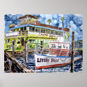 Affiche Clearwater_boat_paint, Plage Clearwater Floride