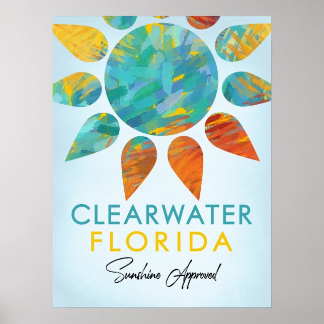 Affiche Clearwater Florida Sunshine Travel (Devant)