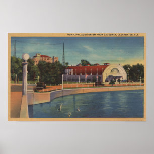 Affiche Clearwater, Floride - Vue de la municipalité