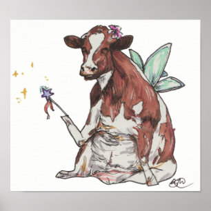 Affiche Clémentine la vache fée