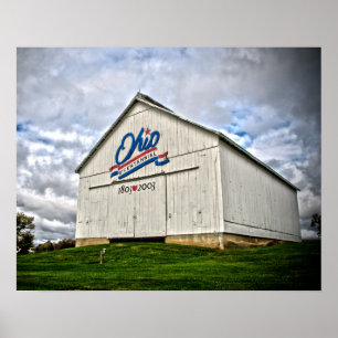 Affiche Clermont Comté Ohio Bicentennial Barns