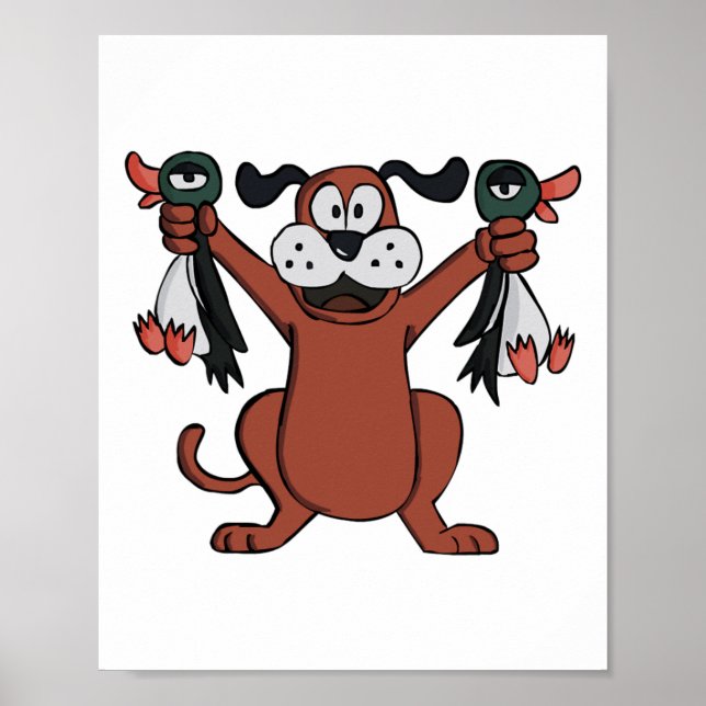 Affiche Clic Chasse De Canard Jeu Vidéo Vêtements Conçus P (Devant)