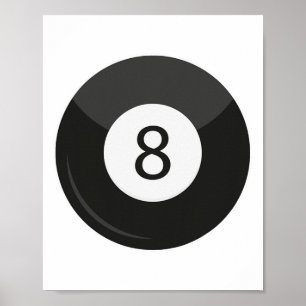 Affiche Clic Magic 8 Huit Ll Billard Lecteur Billard Adult