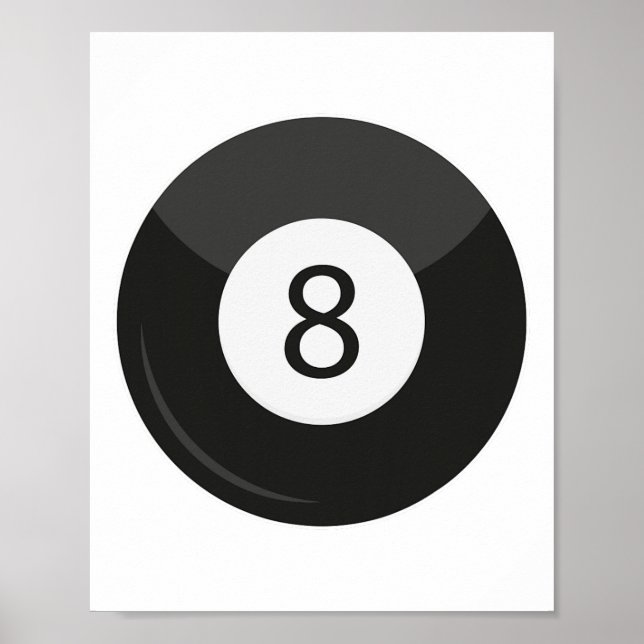 Affiche Clic Magic 8 Huit Ll Billard Lecteur Billard Adult (Devant)