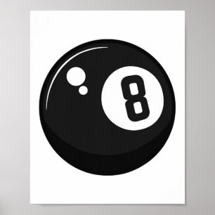 Affiche Clic Magic 8 Huit Ll Billard Lecteur Billard Adult