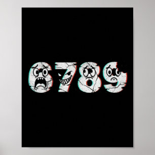 Affiche Clic Math Blague Histoire Vraie 6 7 8 9 Drôle Rétr