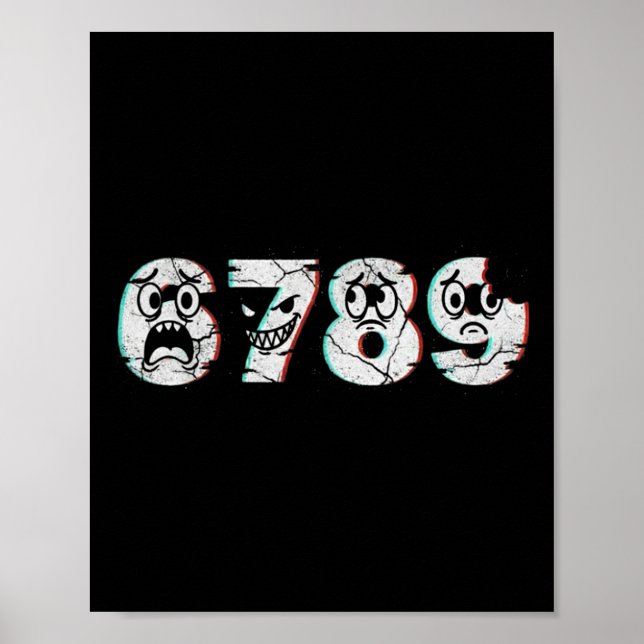 Affiche Clic Math Blague Histoire Vraie 6 7 8 9 Drôle Rétr (Devant)