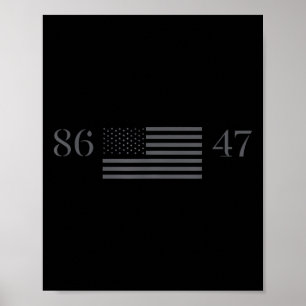 Affiche Clic Style Vintage 80 86 47 Trump 8647