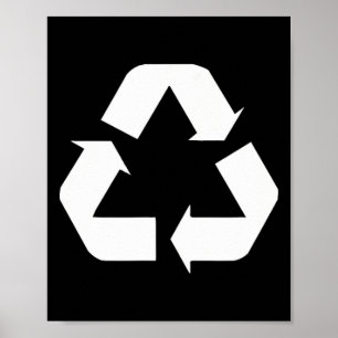 Affiche Clic vert-blanc Recycle Sign Design Standard