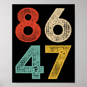 Affiche Clic Vintage 86 47 Anti Trump 2024 Impeach Préside