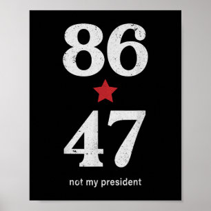 Affiche Clic Vintage Style des années 80 86 47 Anti Trump