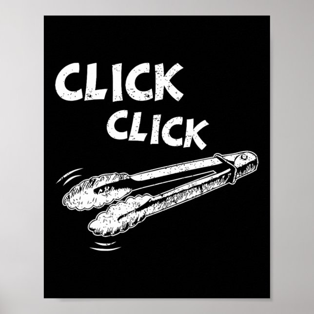 Affiche Click A Click Tongs Bbq Byrbecue Byrbecuing Hangin (Devant)