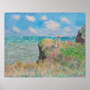Affiche Cliff Walk à Pourville (1882) par Claude Monet
