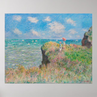 Affiche Cliff Walk à Pourville (1882) par Claude Monet