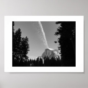Affiche Cliffside Cloud Yosemite Ciel noir et blanc Photo