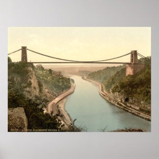 Affiche Clifton Suspension Bridge II, Bristol, Angleterre