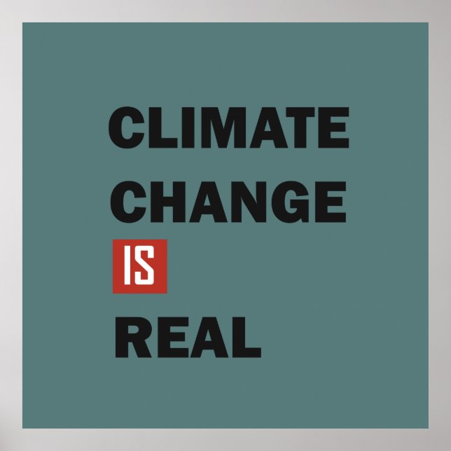 Affiche climate change is real emergency (Devant)