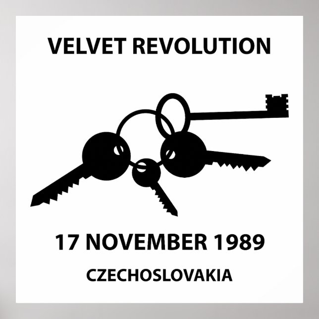 Affiche Clinking keys - velvet revolution symbol (Devant)