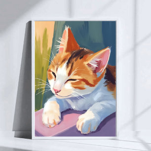 Affiche Clins Lents   Peinture d'Animal de Compagnie à l'A