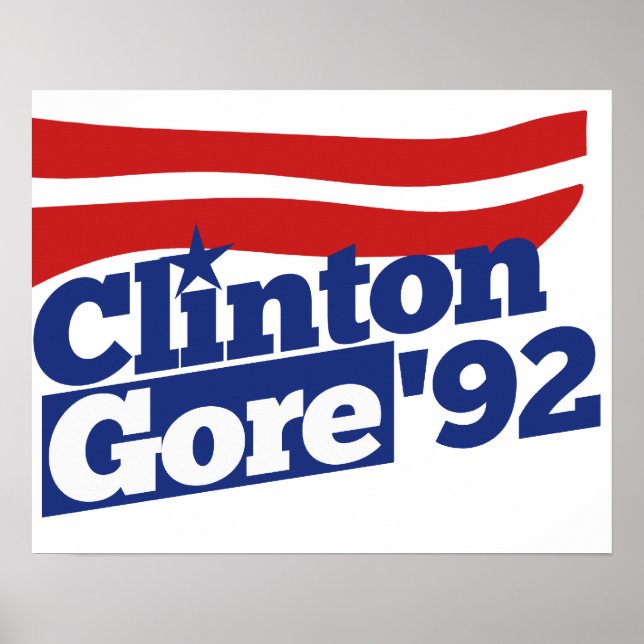 Affiche Clinton Gore 92 politique rétro (Devant)