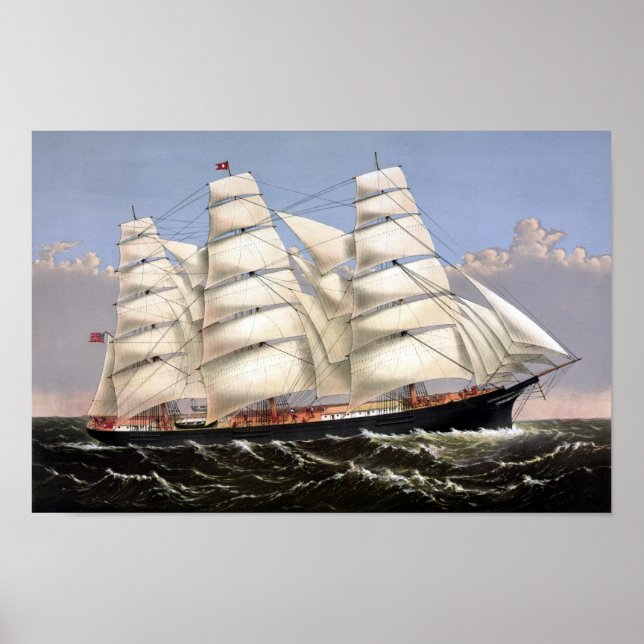 Affiche Clipper Ship Trois Frères (Devant)