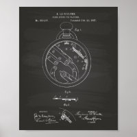 Cliquez sur Spring Watch 1887 Patent Art Chalkboar