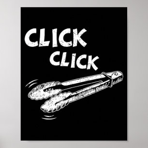 Affiche Cliquez sur une pince à barbecue barbecue barbecui