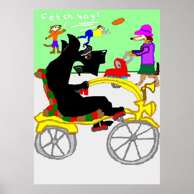 Affiche Clive Scottie À Vélo (Devant)