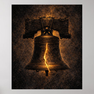 Affiche Cloche de la Liberté Fissure Lumineuse