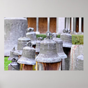 Affiche cloches d'église dans l'église Saint Gertrude, Bel