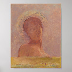 Affiche Closed Eyes (Redon, 1899)